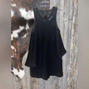 Elevenses size XS black tiered sleeveless dress